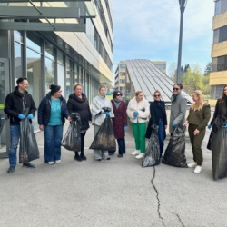 Poskrbeli smo za čisto okolico Tehnološkega parka v Ljubljani