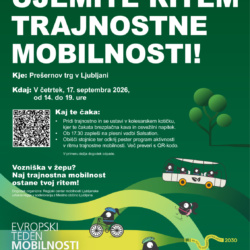 Mladi, ujemite ritem trajnostne mobilnosti! 17. september, Prešernov trg v Ljubljani